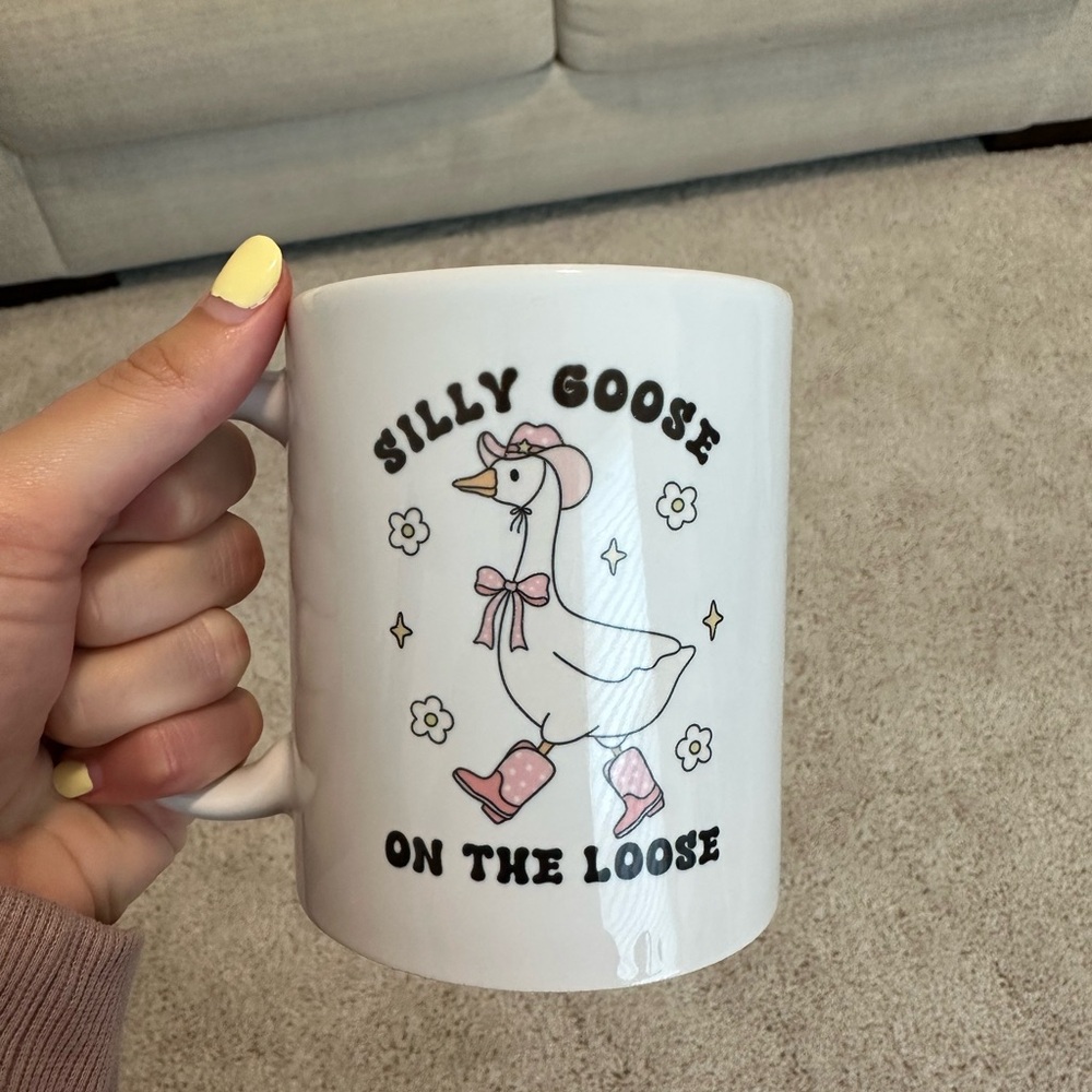 Silly Goose On The Loose White Ceramic Mug 12 oz